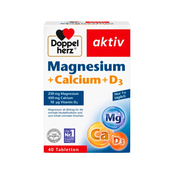 Doppelherz Magnesium & Calcium plus D3 40 cap