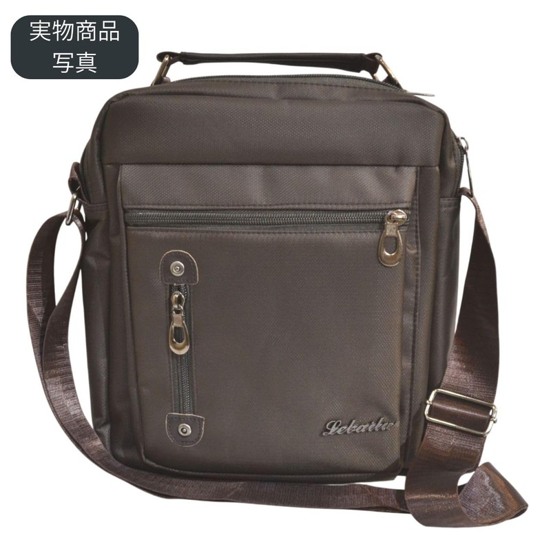 SEVEN EBISU Men's Shoulder Bag, Many Pockets, Handbag, Storage, Small,