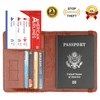 GDTK RFID Blocking Leather Passport Holder Cover Case Travel Wallet
