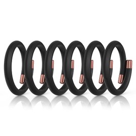 BuggyBands Mosquito Repellent Bracelets for Adults & Kids, DEET-Free Waterproof Silicone Bands – Refillable, Skin-Friendly, Natural Bug Repellent Wristbands for Outdoor, Hiking, Travel – 6 Pack Black