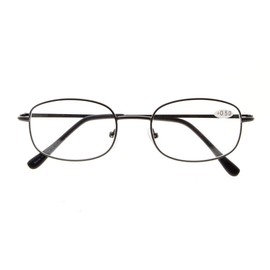 Eyekepper 4 Pairs Reading Glasses Metal Frame +2.25 Reader Eyeglasses with Spring Hinges for Men Women Reading