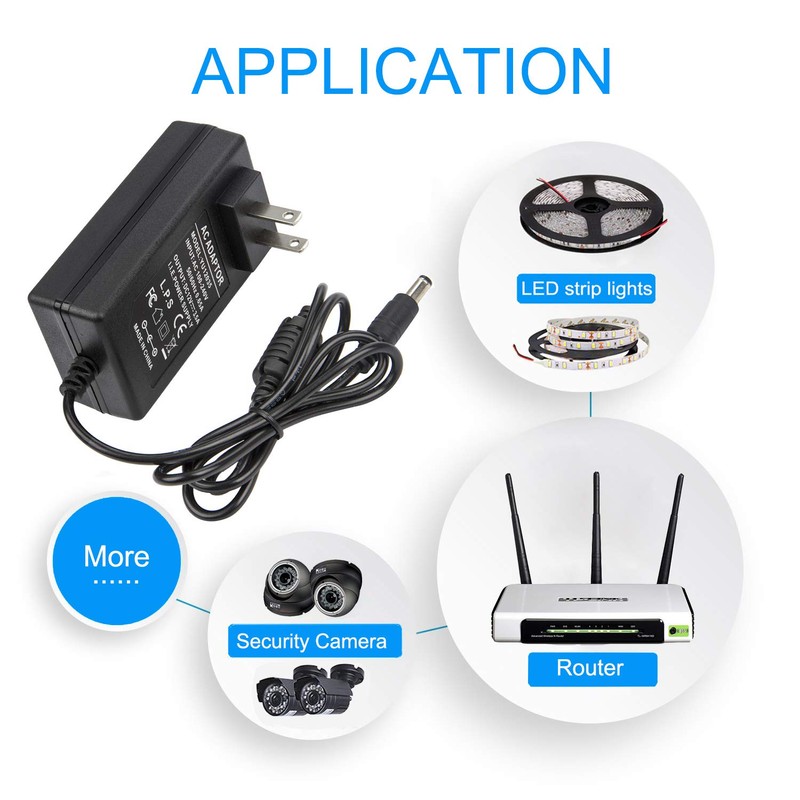 COOLM 12V 3.5A Power Supply Adapter 3.5Amp 42W 3500mA for