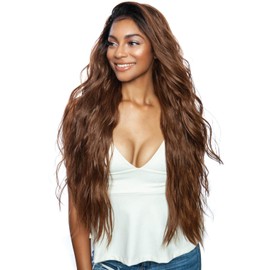 Mane Concept Human Hair Blend Lace Front Wig Brown Sugar Natural Hair Line BSN202 Bryce (1)