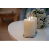 CozierGlow Rechargeable Flameless Pillar Candle with Remote Timer, 3D Moving