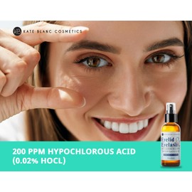 Kate Blanc Cosmetics Eyelid & Eyelash Cleanser Spray with .02% Hypochlorous Acid. Gentle Daily Facial Spray for Skin (2oz)