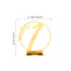 UPKOCH Tischnummern Goldene Hochzeitstischnummern: 1-10 Tischläufer Hochzeit aus Acryl mit