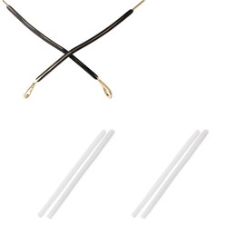 Glasser End Tips Slotted Ear Sock Pieces Silicone Eyewear Anti-Slip Comfort Replacement for Thin Round Metal Eyeglass Legs