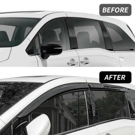 Kyannkara Rain Guards Side Window Visor Vent Outside Mount, 4PCS Fits for Honda Odyssey 2018 2019 2020 2021 2022 2023 2024