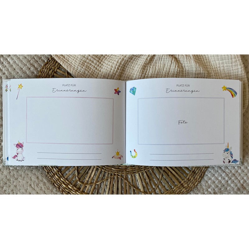 Freundebuch | Freundschaftsbuch Kindergarten, Schule | Erinnerungsbuch Kinder (Freundebuch Einhorn)