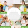 CHRORINE 6 Pack White Kids Painting Apron Bulk Toddler Art