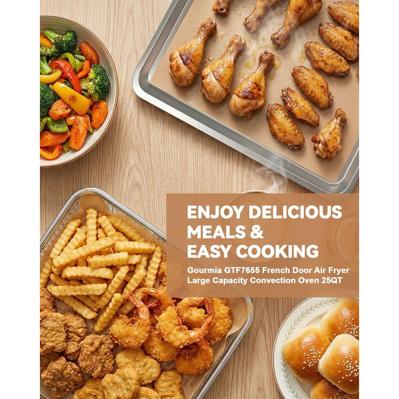 135PCs Paper Liners Compatible with Gourmia French Door Air Fryer