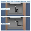 Hshenjhu Sink Drain Fitting Kit, Siphon Sink Set with Pop-Up