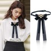 JKQBUX Pre-Tied Bow Tie Ribbon brooches Neck Shirt Tie Collar