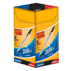 Office Depot | Plumas Bic Cristal de colores | Juego de 50 plumas con punto mediano | Boligrafo de tinta base | 50 boligrafos de secado rápido | Bolígrafo de 1.0 mm | Paquete de plumas mate