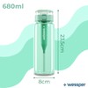 Wessper Water Filter Bottle 680 ml Mint Tritan Drinking Bottle