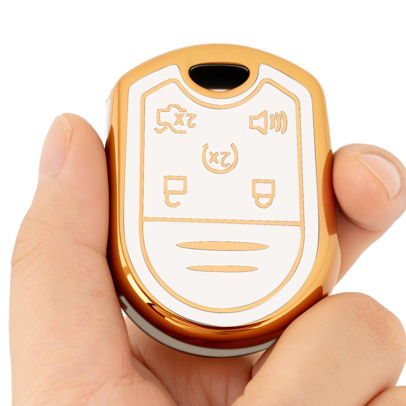 CHATYYD Key Fob Cover for Ford with Keychain,Soft TPU Car
