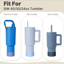 Lpaacat Silicone Boot for Simple Modern 40 oz Trek/Trek Pivot Tumbler with Handle, Anti-Slip Bottom Bumper Silicone Sleeve fit Simple Modern 24/30oz Tumbler (Royal Blue)