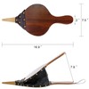 Wood Fireplace Bellows 17''x7.5'' with Hanging Leather Strap, Brown Air