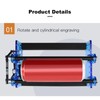 Topyond Laser Rotary Roller Engraving Module, 360° Rotating Stepper Motor,