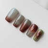 Dujokku Dessert Handmade Nail Tips - Square-Short / 두쫀쿠 디저트
