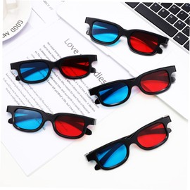 Parliky 10Pcs Red Lens Viewing Glasses for Movies Gaming and Computer Screens Compatible with Tvs and Theater Displays Ideal for Anaglyph Content