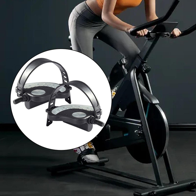 Amagogo 1 Pair of Exercise Bike Pedals with Straps Stationary