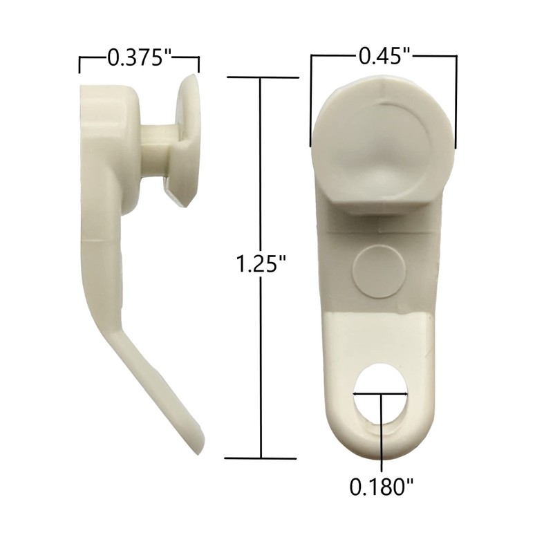 GRADIENT Traverse Rod Slides (25 Pack) Add-A-Slide Flat Bottom For