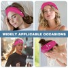 Rnyleeg Pink Nurse Headbands for Women with Buttons Non Slip