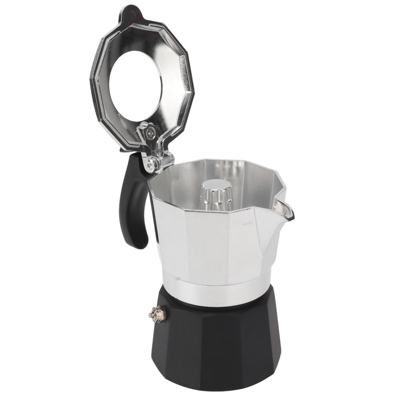 100ml Moka Pot Double Valve High Pressure Black Lower Pot