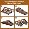 YestBuy 2-Set Stackable Wood Display Risers, 8 Pcs Wood Cupcake