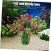 CORHAD Artificial Aquarium Plants 2 Pack Natural-Looking Fish Tank Decor