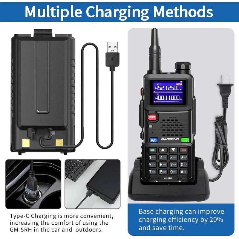 Baofeng Radio Ham Radio Handheld AR-5RM 10W Long Range Rechargeable