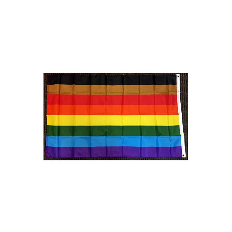 Flags Importer RFPhilly Philly Rainbow 3x5' Poly Flag, Multicolor