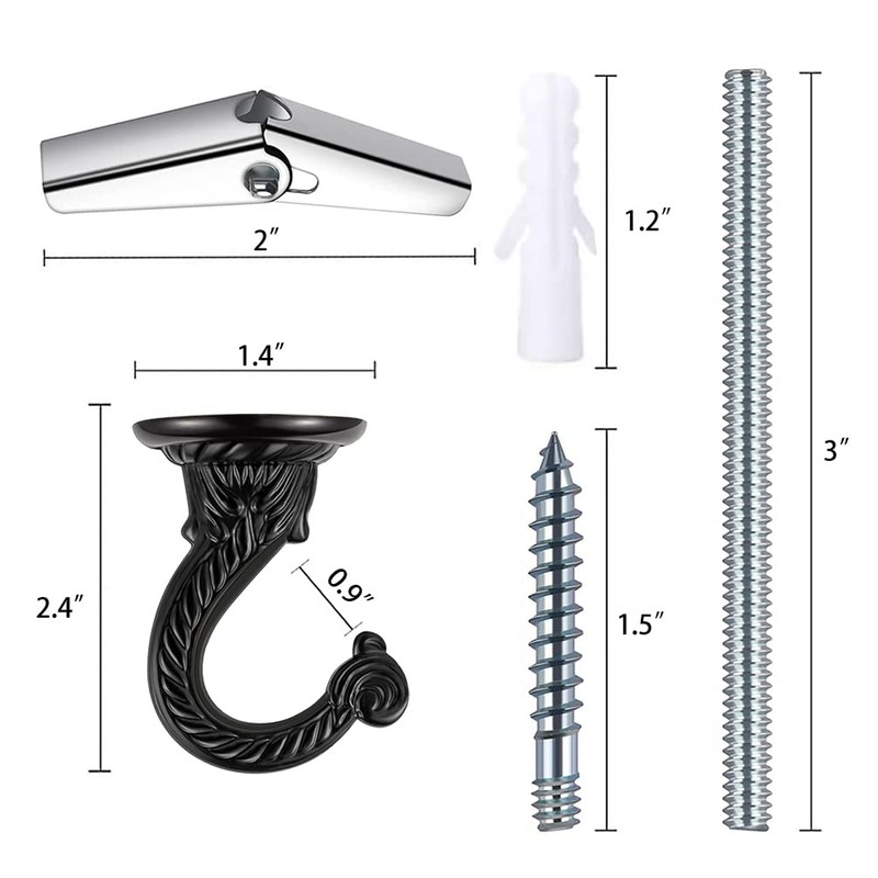 diplambr Swag Hook Heavy Duty Ceiling Hook with Hardware for