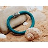 Bracelet "Aqua" made of colour-intensive paracord sailing rope with black