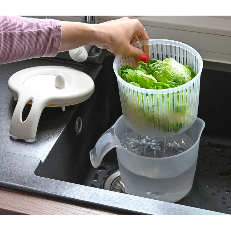 Biesse P636/17 Plastic Salad Spinner Beige