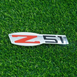 Hood Door Tailgate Trunk Badge 3D Nameplate Emblem Replacement for Z51 1Pc (Chrome Red Black)