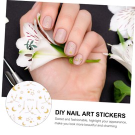 Ipetboom Chic Star Nail Decals 10 Sheets Metal Nail Art Stickers Perfect for DIY Crafts and Style