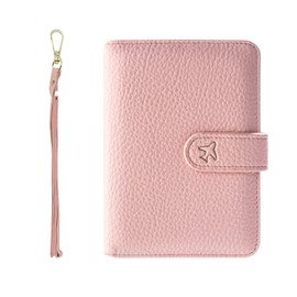 BOYSSPAA Anti-Theft Leather Passport Holder Passport Holder Travel Wallet for Women and Men Passport Wallets Portable Leather Passport Cover for Passport Credit Cards Business Cards Boarding Passes