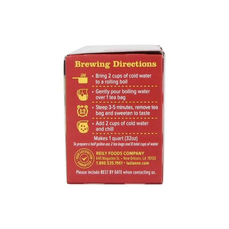 Luzianne Iced Tea, Family Quart Tea Bags, 24-Count Boxes (Pack