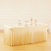 Besutolife Champagne Spandex Tablecloth 8ft Rectangle Table Skirt Stretch Table