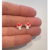Mushroom Earrings 925 Sterling Silver