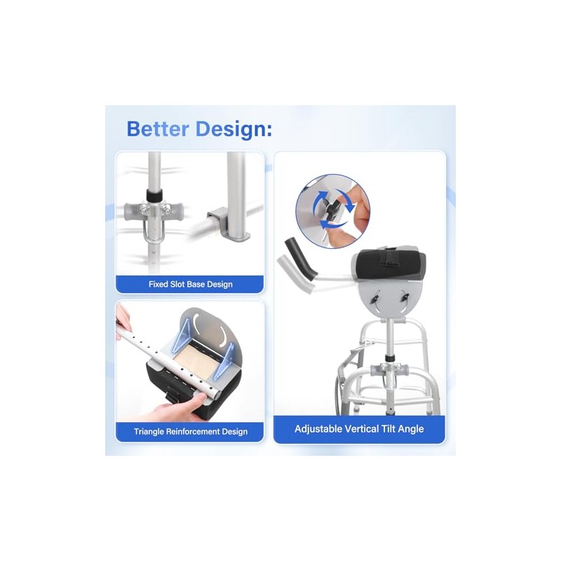 Walker Platform Attachment with Adjustable Padded Cuff - Walker Platform