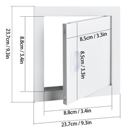 Inspection Flap, Inspection Door, Maintenance Hatch, Inspection Door, Service Flap, for Inspection and Cover, White (200 x 200 mm)