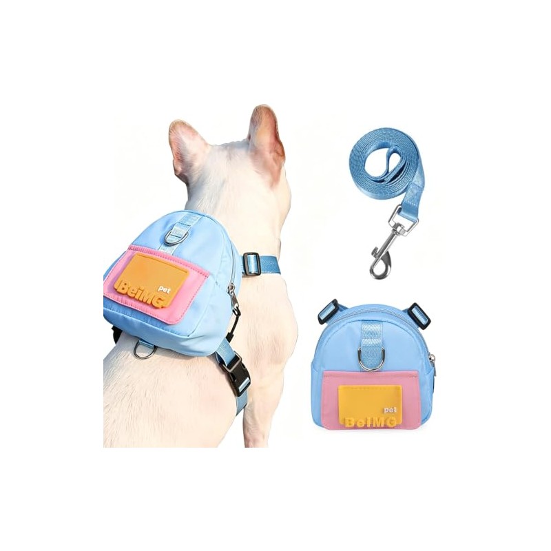 Mochila para Perro Impermeable, Arnés de Perro con Correa |