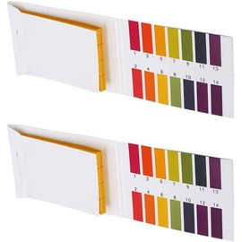 2 PH Test Strips,1-14 Test Indicator 160 Stripe Litmus Paper,Used for PH Testing of Soil,Water,Saliva,Cosmetics,Pet Food,and Diet