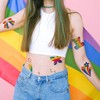 CHARLENT Glitter Rainbow Temporary Tattoos - 140 PCS Glitter Pride