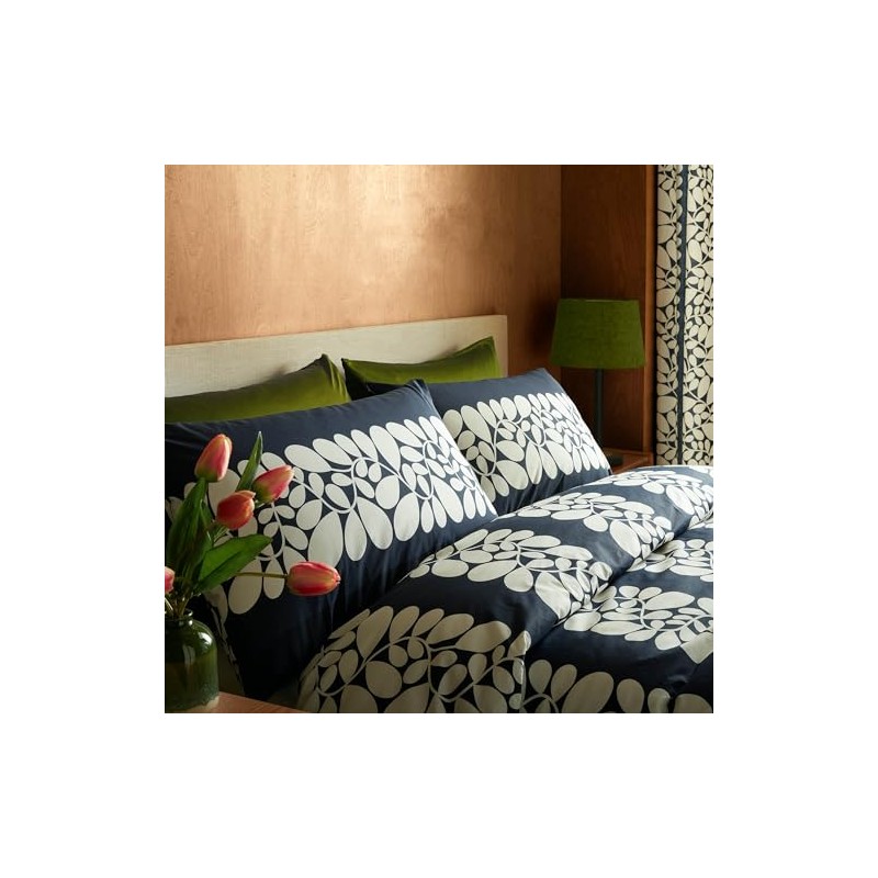 Orla Kiely Bedding - Sycamore Stripe Space Blue 100% Cotton
