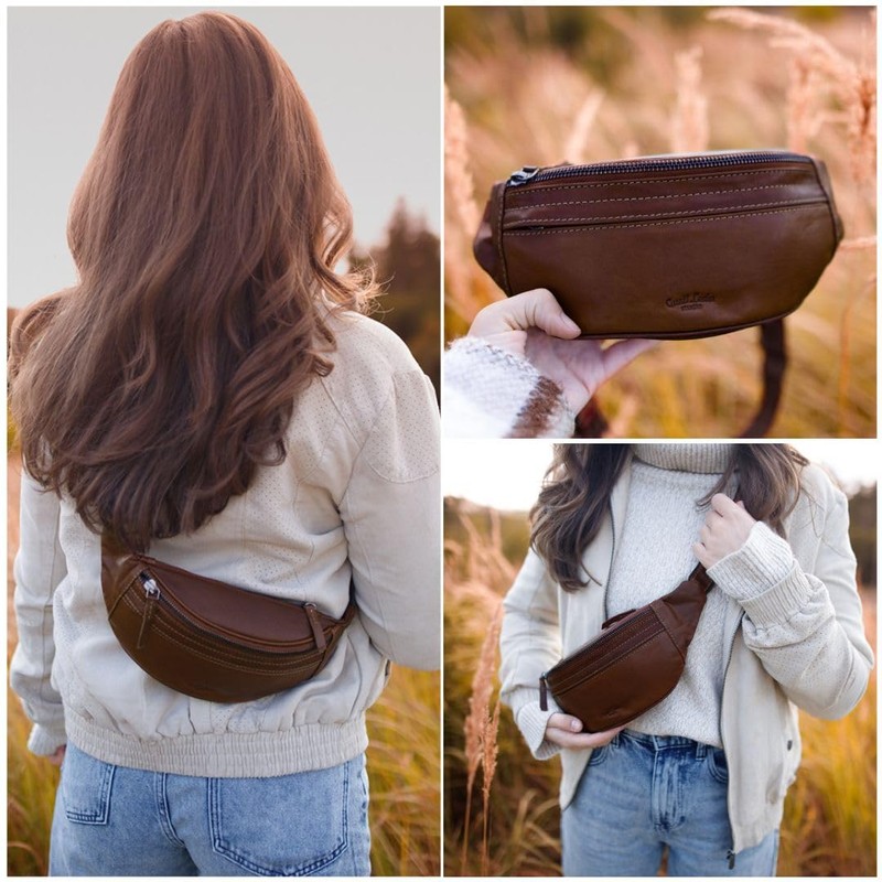 Gusti Spencer Women's and Men's Leather Waist Bag Bum Bag