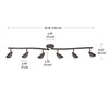 Globe Electric 59376 Grayson 6-Light Adjustable S-Shape Track Lighting, Bronze